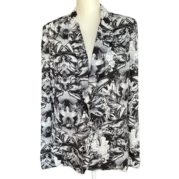 NWT urban outfitters silence + noise lightweight abstract floral blazer size L - Picture 1 of 5